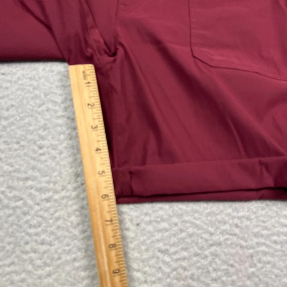 Eddie Bauer Shorts Womens 6‎ Rolled Hem Bermuda Pockets Hiking Outdoor Burgundy